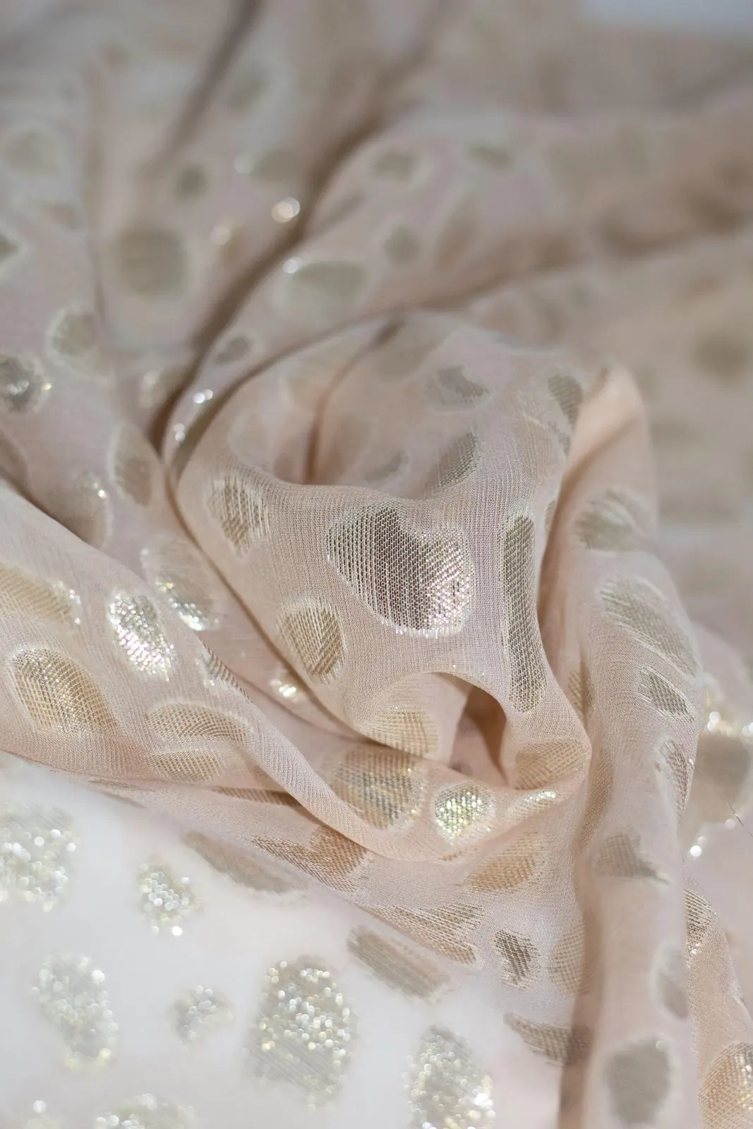 Organza fil coupé seda con lurex